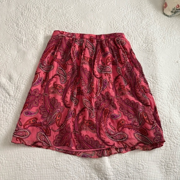 J. Crew Dresses & Skirts - J. Crew Vibrant Pink Paisley A-Line Skirt